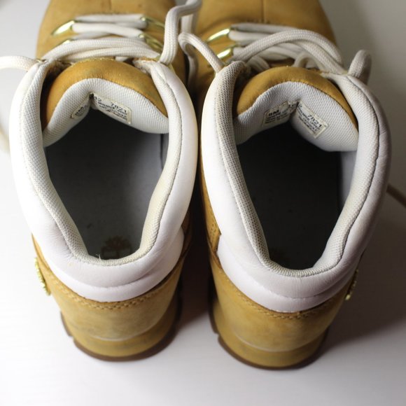 Euro Hiker Boot Timberland 8 Women Tan White READ - Picture 12 of 16